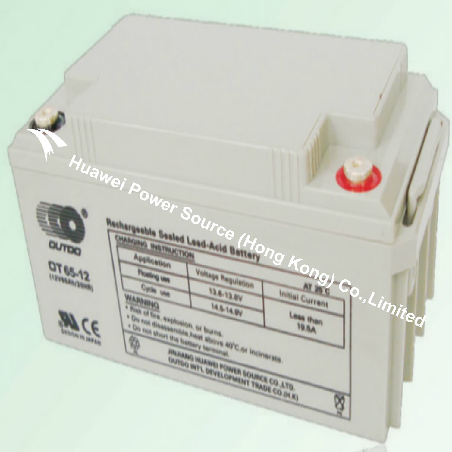 OUTDO Battery - VRLA Battery - sealed lead acid Battery - valve regulated lead acid battery 12V 65Ah